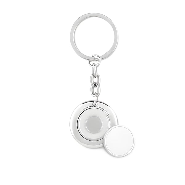Flat Metal Key Ring with Token