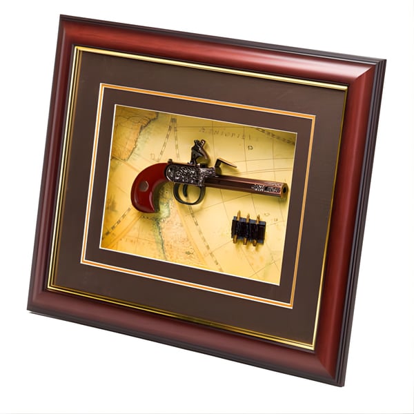 Decorative Wall Art Gun Design 45x37 cm