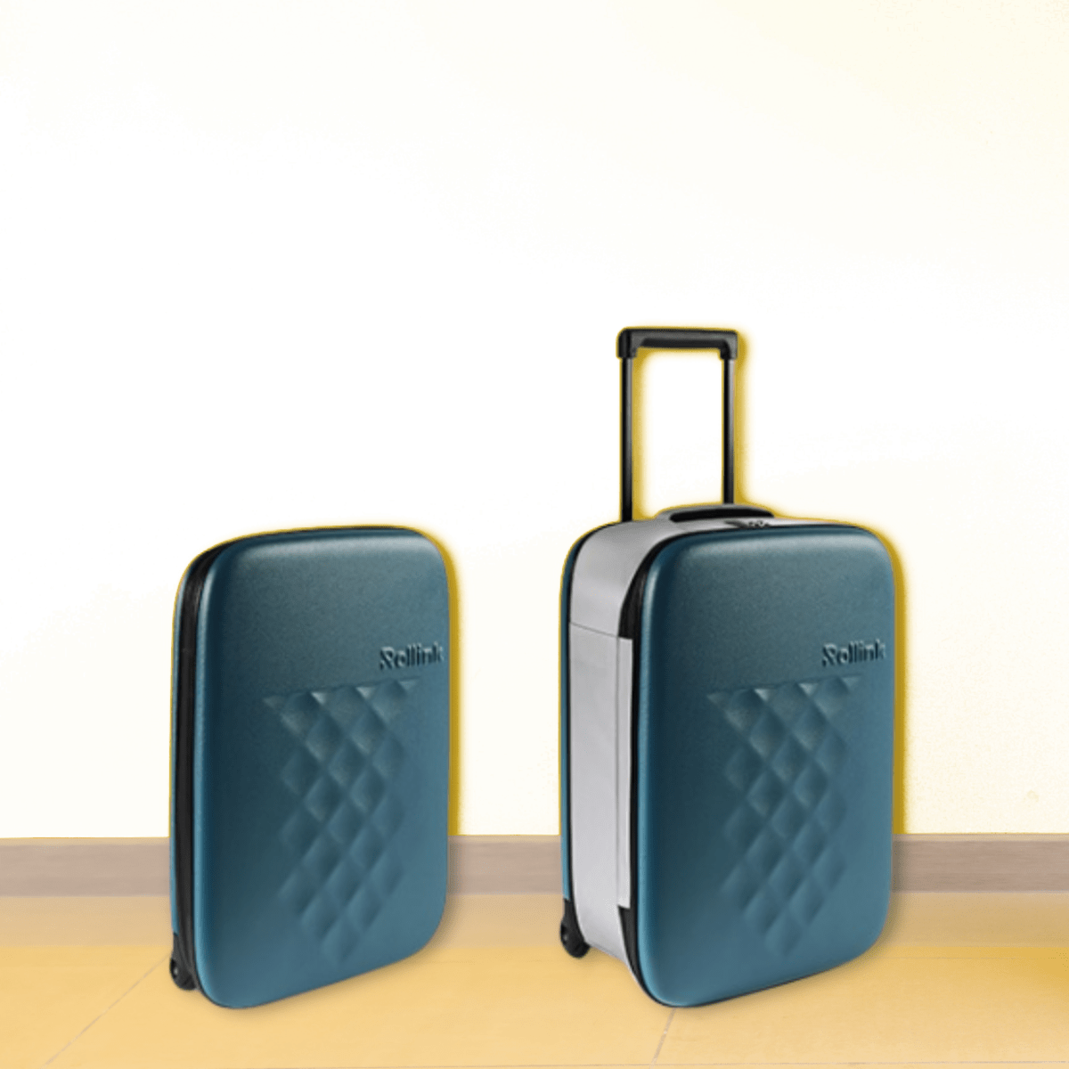 מארז של 2 מזוודות מטוס גמישות וקלות - מתקפלות ל-5 ס"מ בלבד מבית Rollink