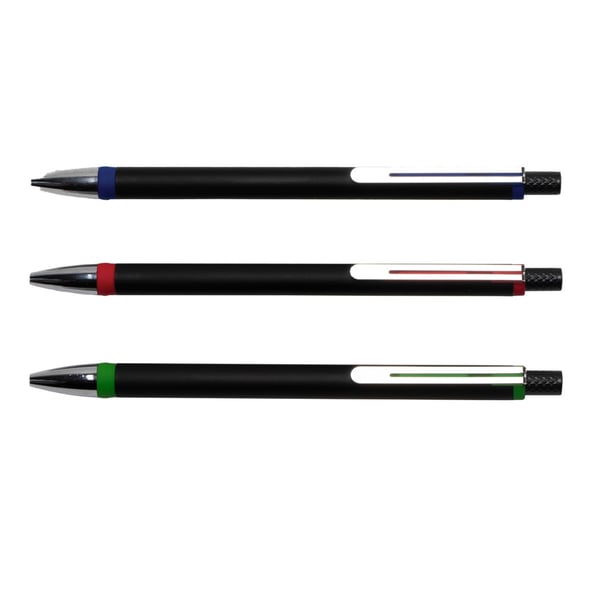 עט מתכת מעוצב עם פסים אלגנטיים