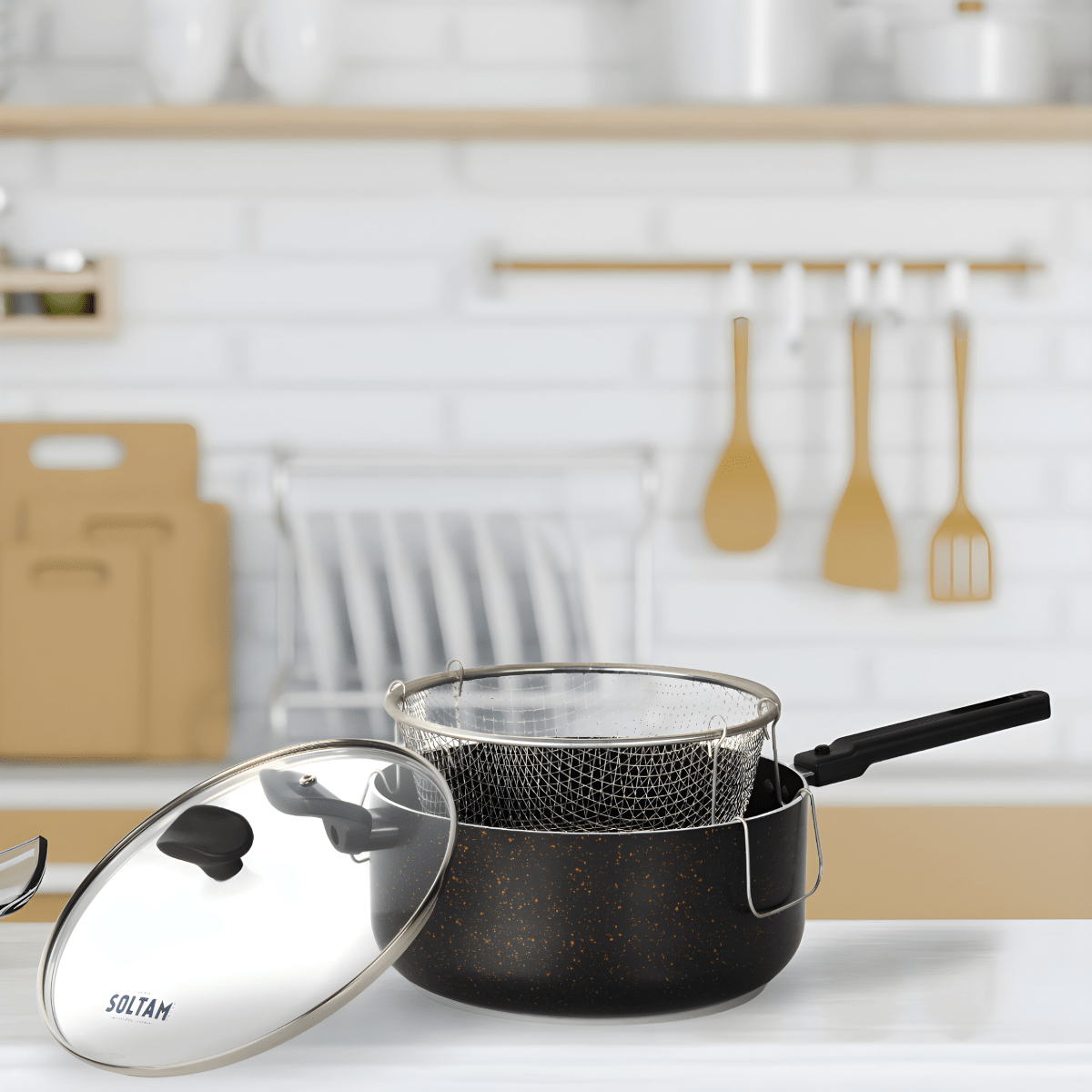 סיר טיגון NON STICK 24 ס"מ בנפח 4.3 ל׳ OPTIMA