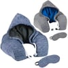 Travel Neck Pillow with Hoodie and Eye Cover - Ultimate Comfort