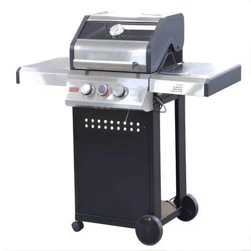 מנגל גז 2+1 להבות נירוסטה מבית סמיקום