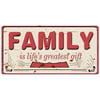Decorative Metal 'FAMILY' Sign for Your Home