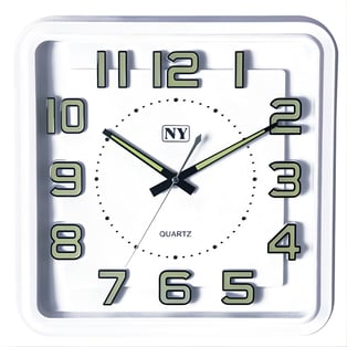 שעון קיר זרחני מעוצב ונראה בחשכה