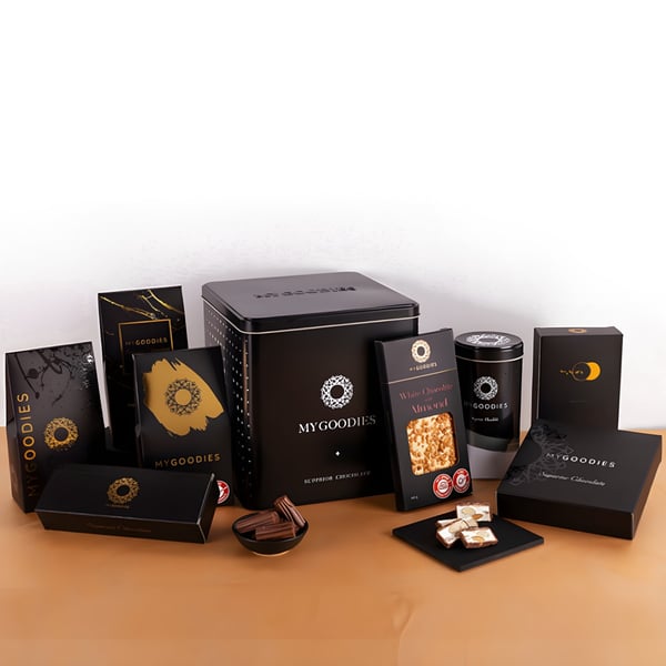 מארז שוקולד יוקרתי בקופסת פח מעוצבת