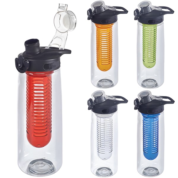 בקבוק ספורט פלסטי 800 מ"ל עם פילטר לפירות - H2O-Pro