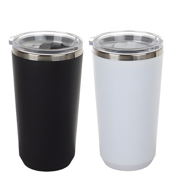 Stainless Steel Thermal Mug with Plastic Exterior Coating - 500ml