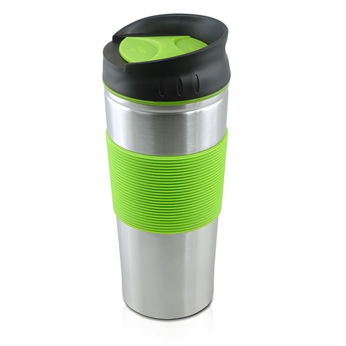 כוס תרמית נירוסטה עם חבק סיליקון – ללא החלקה