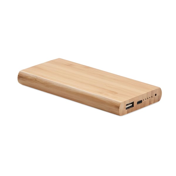 מטען אלחוטי ובנק כוח במארז במבוק - 6000mAh