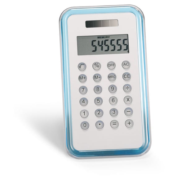 8-Digit Dual Power Calculator with Aluminum Cover