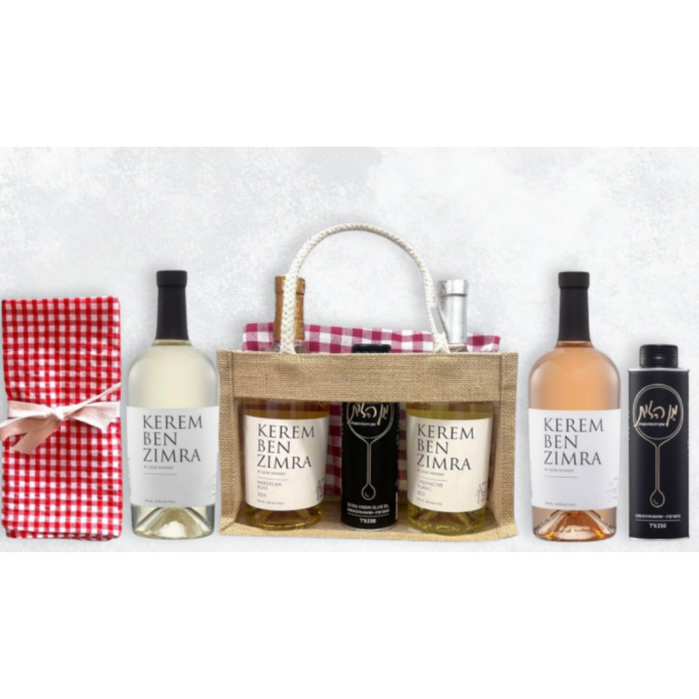 תיק יוטה עם בקבוקי יין