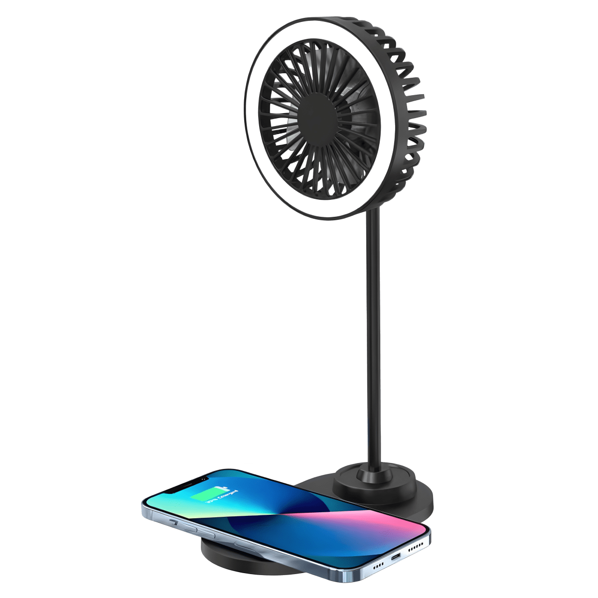 משטח טעינה אלחוטית ומאוורר עם תאורת LED מבית ECO