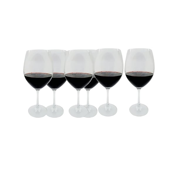 Luxury Set of 6 Wine Glasses in Break-Proof Packaging
