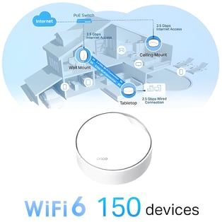 שפר את קליטת Wi-Fi בבית עם אקסס פוינט DECO X50-PoE