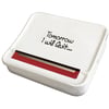 'Tomorrow I Will Quit' White Metal Cigarette Rolling Box