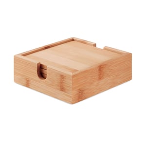 Eco-Friendly Bamboo Coaster Set - Pack of 4
