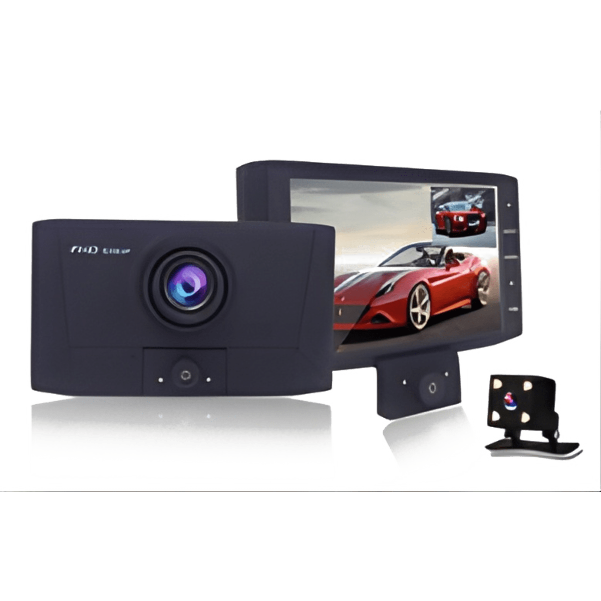 מצלמת דרך לרכב עם 3 עדשות FHD