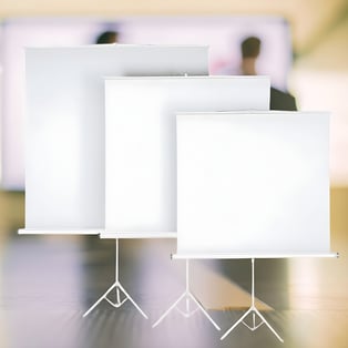 מסך הקרנה נייד 100 אינץ' עם חצובה והתאמה ידנית