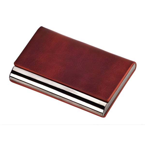 Elegant Metal Business Card Holder with Gift Packaging