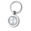 Metal Keychain with Globe Decoration