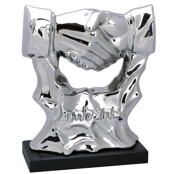 "Good Luck" Handshake Desktop Stand