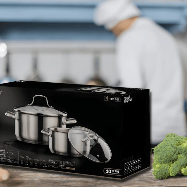 סט איכותי מנירוסטה - 4 חלקים FOODAPPEAL