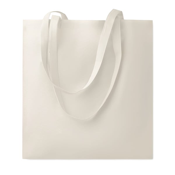 Organic Cotton Shopping Bag with Long Handles - Made in EU