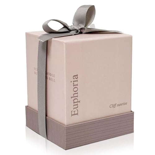 נר ריחני יוקרתי עם מכסה פעמון - ניחוח דבש