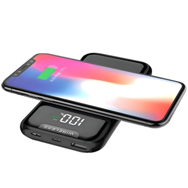 Wireless Charging Power Bank with Digital Battery Display