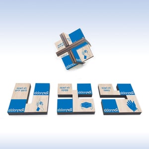 Wooden Strategy Game with Colorful Branding – Corona