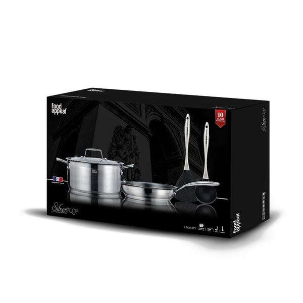 סט סירים ומחבתות 5 חלקים - מתנה יוקרתית שכוללת הכל