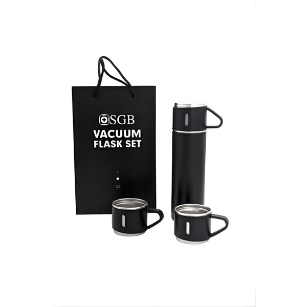 Elegant Vacuum Flask and Cups Set with Carry Bag