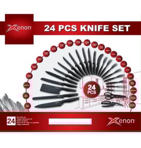 סט סכינים יוקרתי 24 חלקים - מתנה מושלמת לכל מטבח