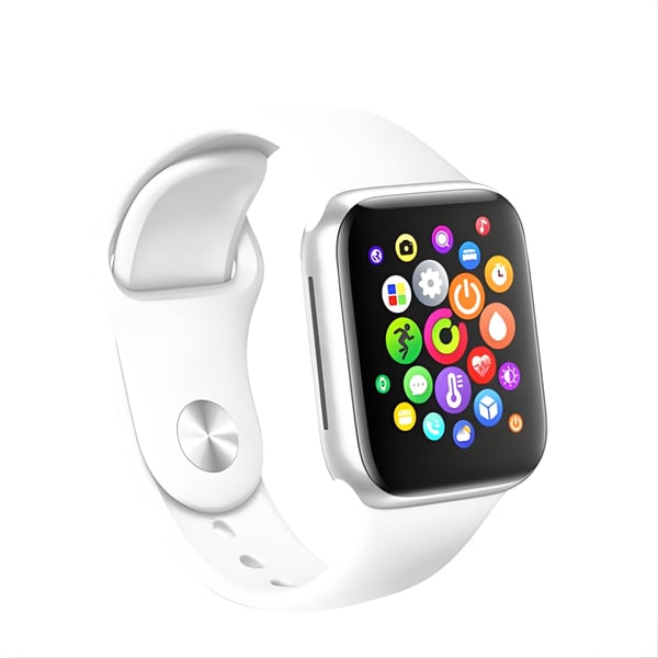 שעון חכם עם רצועה לבנה