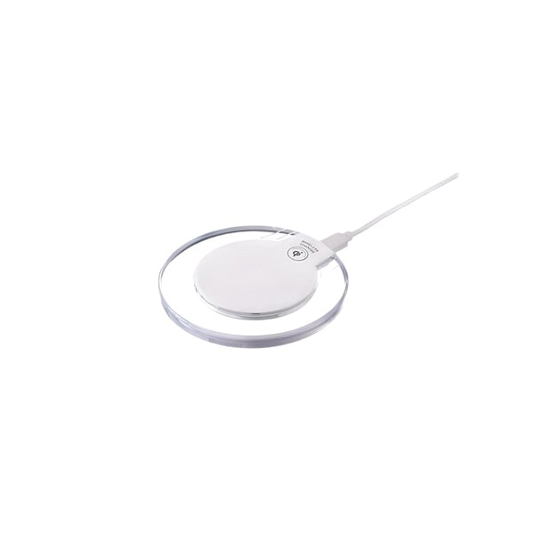 Round Wireless Charging Pad for Mobiles with USB Cable