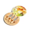 Premium Round Glass Cheese Cutting and Serving Board