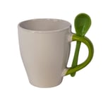 מאג קרמיקה פורצלן עם כפית - מתנה עסקית ייחודית