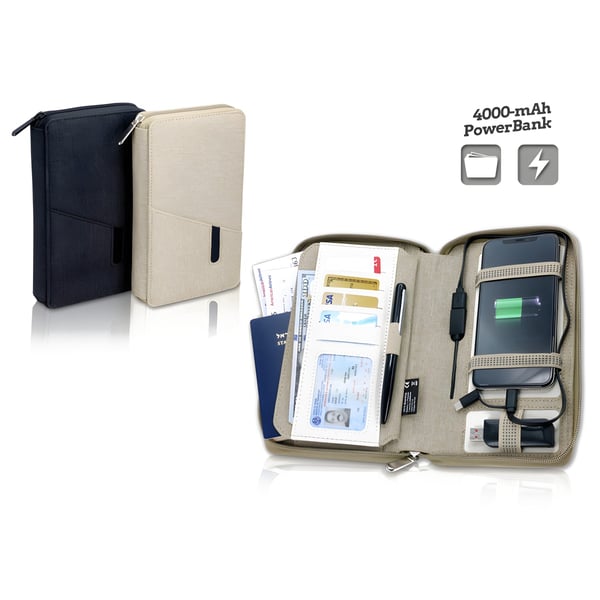 ארנק מטען נייד עם סוללת גיבוי