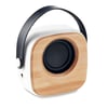 Bamboo Front Wireless Bluetooth Speaker with PU Strap