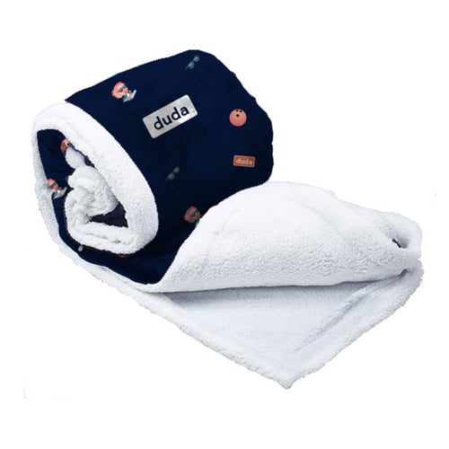 כרבולית דו שכבתית מפנקת - פלנל וצמר עם הדפסה צבעונית