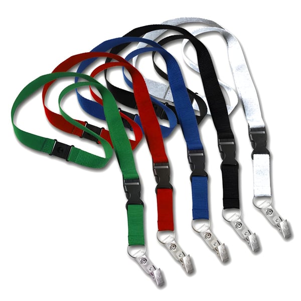 Employee Badge Strap with Quick Release and Safety Alligator Clip