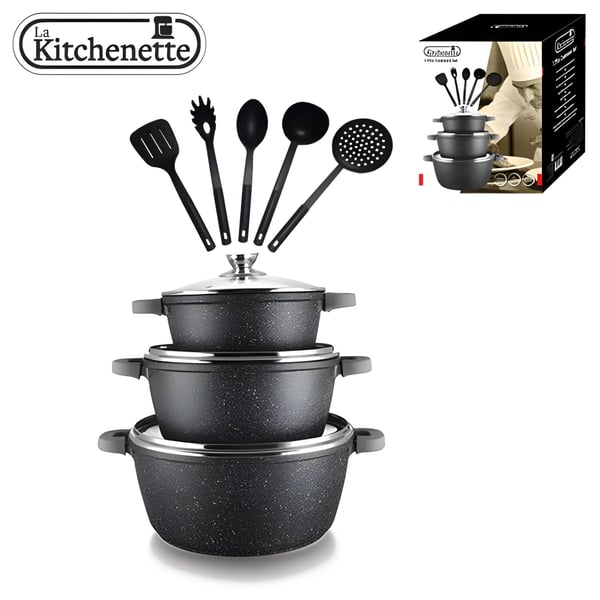 Professional Kitchen Set – 17-Piece Cookware & Utensils by La kitchenette