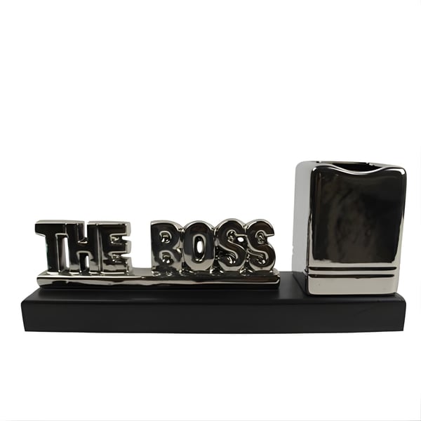 Silver Desk Organizer - The Boss