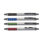 עט פלסטיק עם קליפס מתכתי ואבני יהלום - מתנה עסקית מעודנת