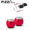 זוג רמקולים Bluetooth עוצמתיים PiZZi Mini-DUO ב-2x3W קומפקטיים בצבע שחור