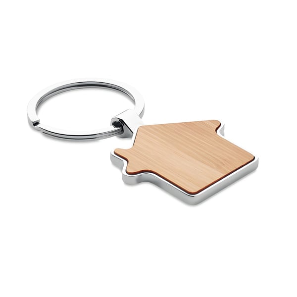 Unique Bamboo House Keyring