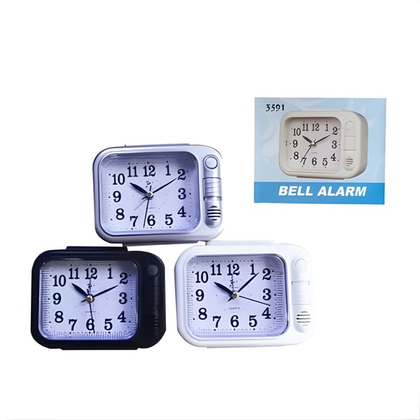 Portable Digital Alarm Clock with Large LCD Display