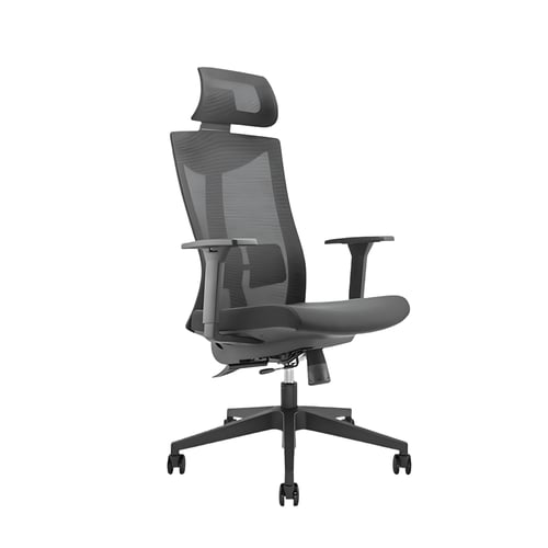 כיסא ארגונומי עם גב רשת שחור של LUMI