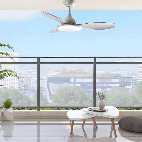 Powerful Ceiling Fan SEMICOM Pleasure 52" with Remote LED 36W IP44